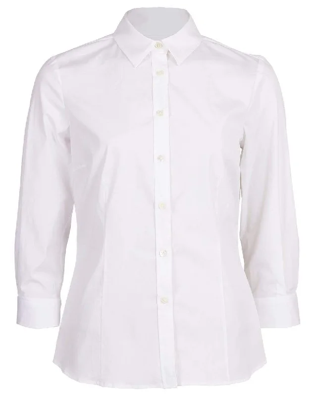 Classic 3/4 Length Sleeve Cotton Blouse