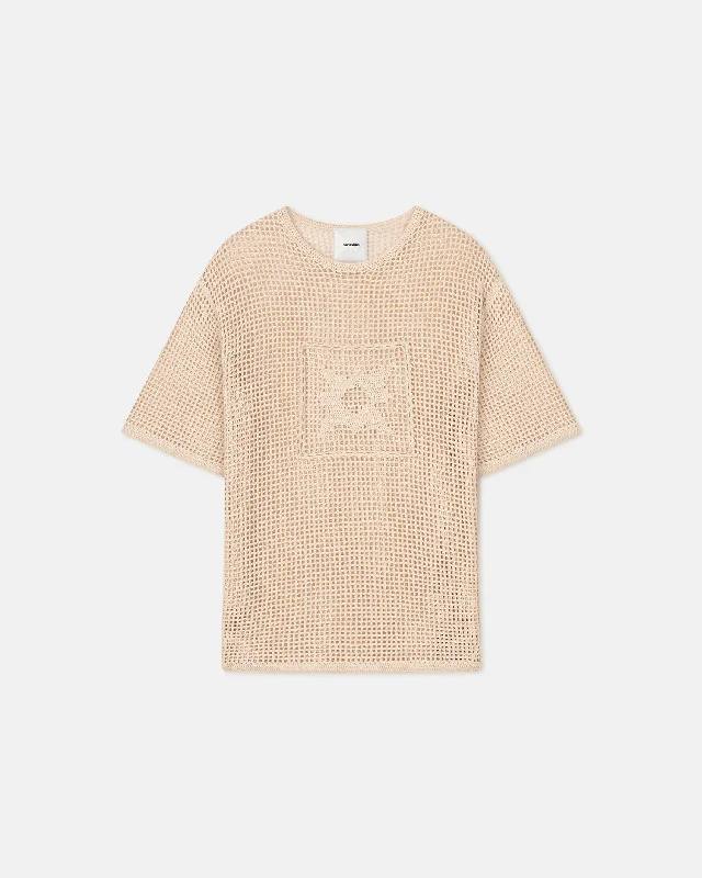 Estienne - Crochet Lace T-Shirt - Creme