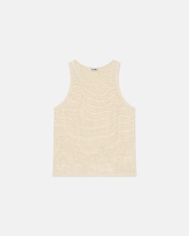 Nyam - Crochet Tank Top - Creme