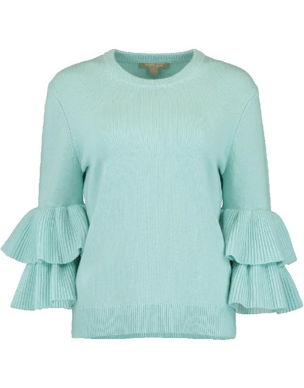 Ruffle Sleeve Pullover