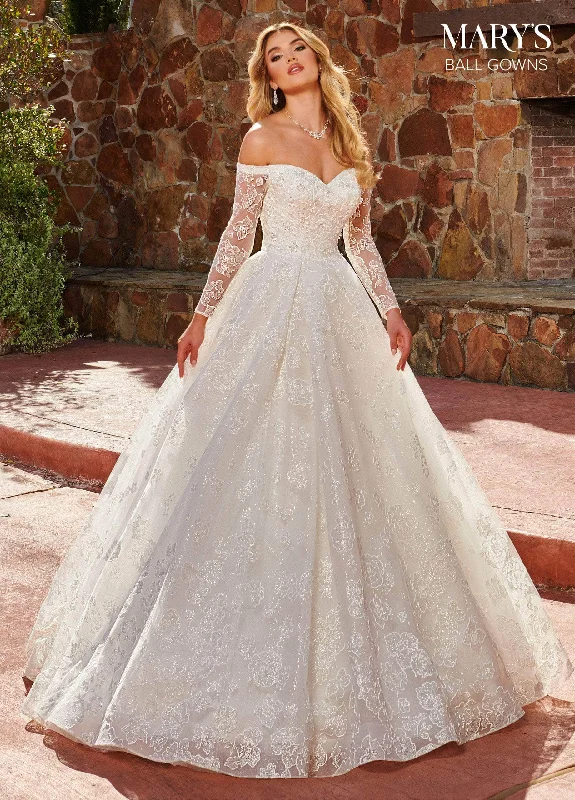 Mary's Bridal MB6110 - Off-shoulder Sweetheart Neck Wedding Gown