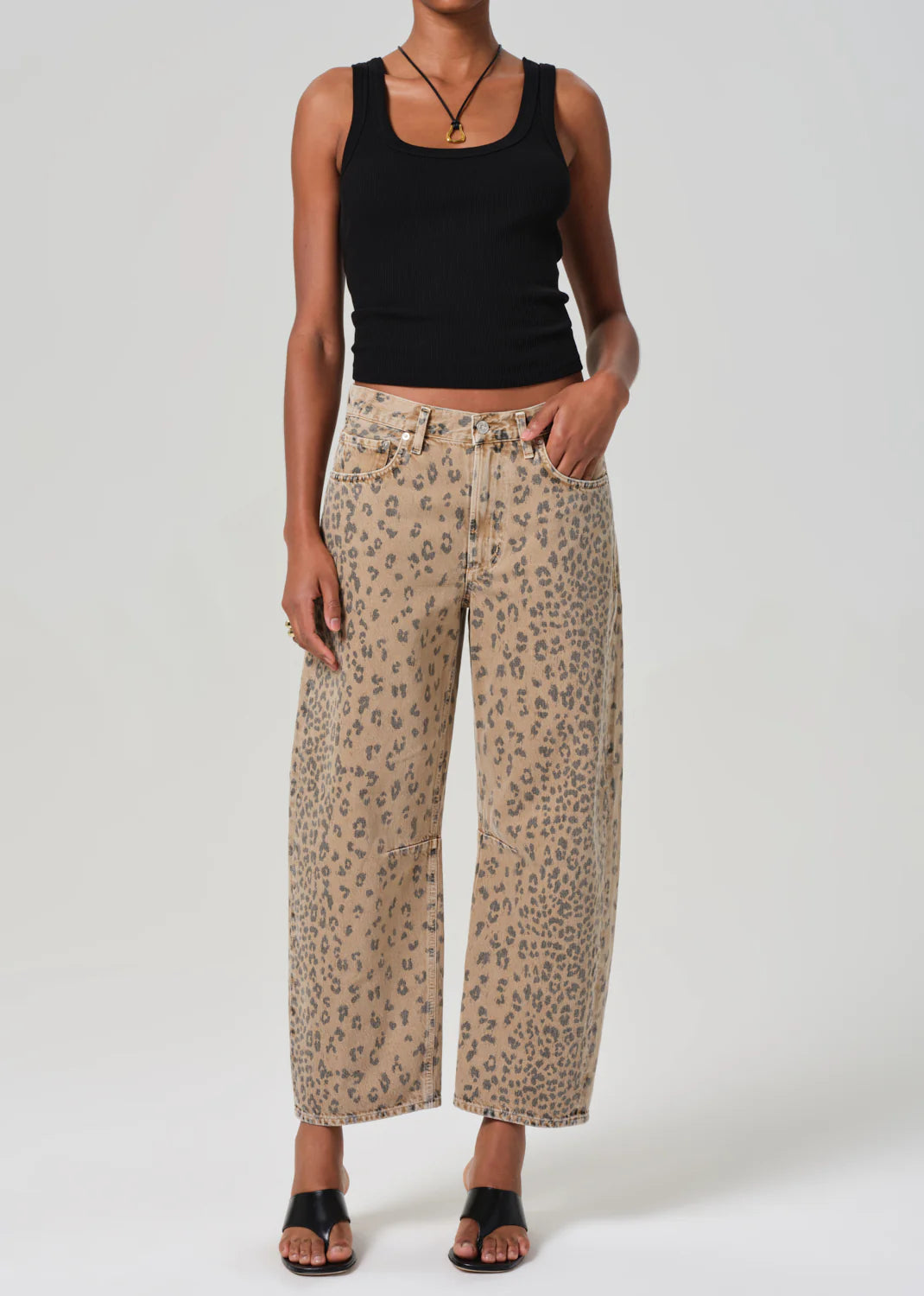 Micro Relaxed Jean ~ Natural Cheetah