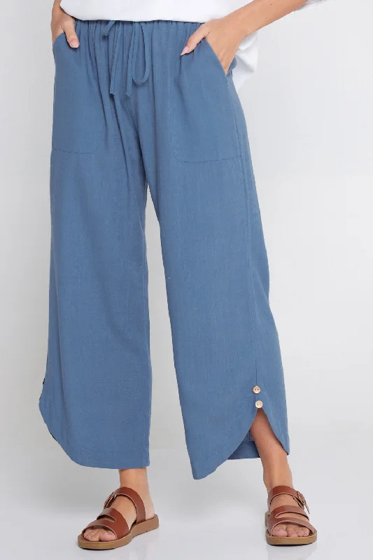 Felicity Linen Pants - Denim