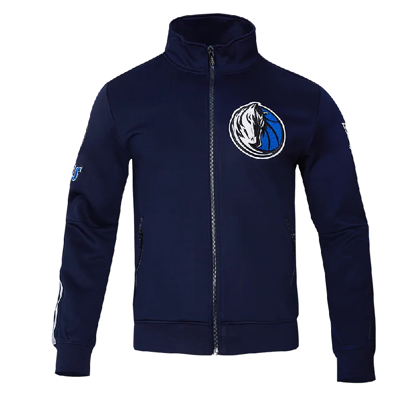 NBA DALLAS MAVERICKS CLASSIC MEN'S DOUBLE KNIT TRACK JACKET (MIDNIGHT NAVY)