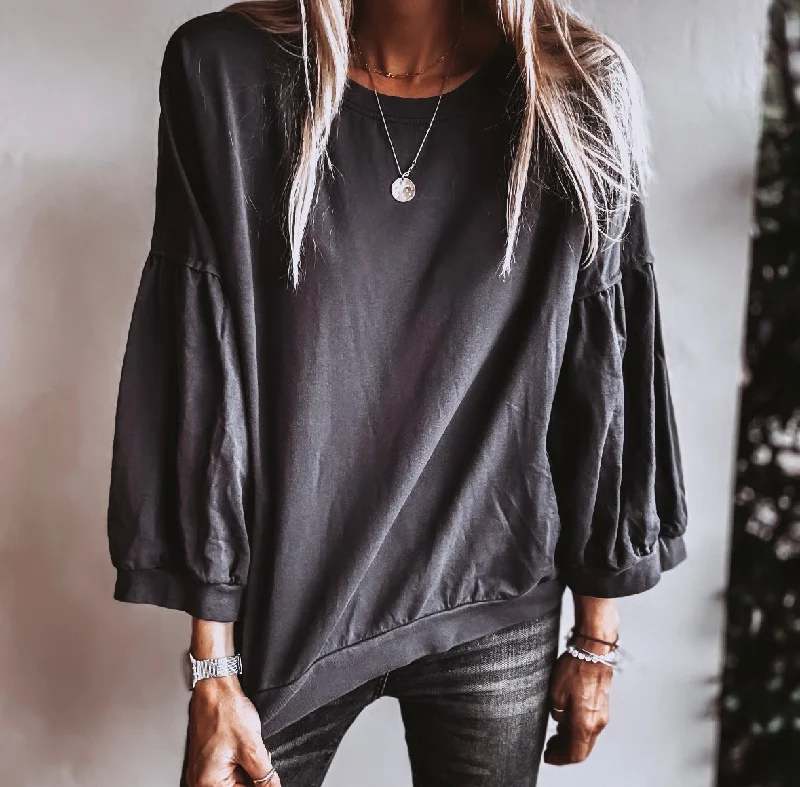 DARK GREY ULTIMATE super slouchy top *NEW*