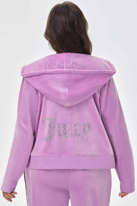 Plus-Size OG Big Bling Velour Hoodie