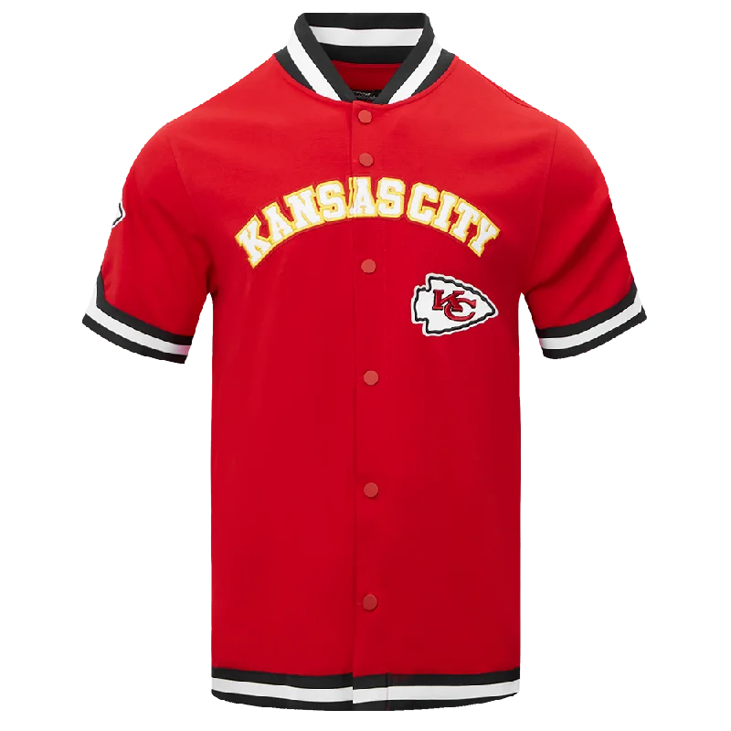 NFL KANSAS CITY CHIEFS CLASSIC MEN'S WARM UP JACKET (RED/BLACK)