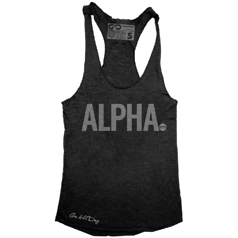 GO ALL DAY "ALPHA" TriBlend Racerback Tank (Black)