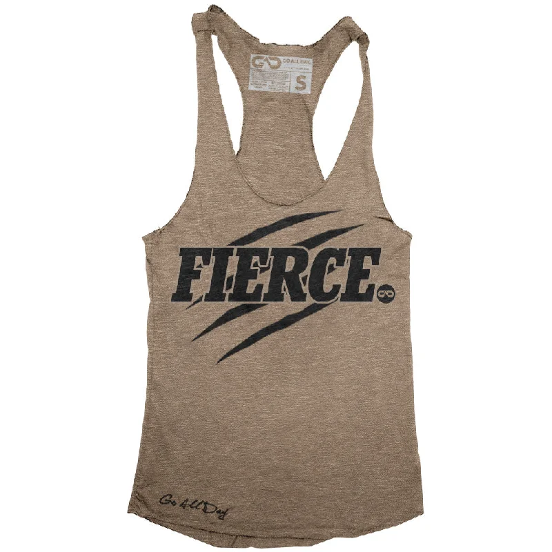 "FIERCE" Signature Series Racerback Tank (Olive)