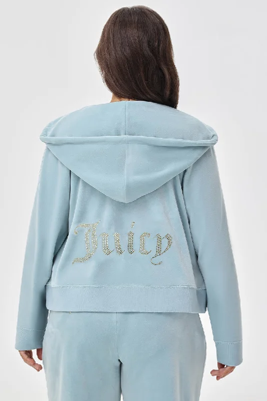 Plus-Size OG Big Bling Velour Hoodie