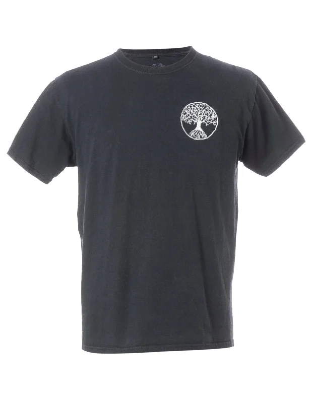 Label Embroidered Tree of Life T-shirt