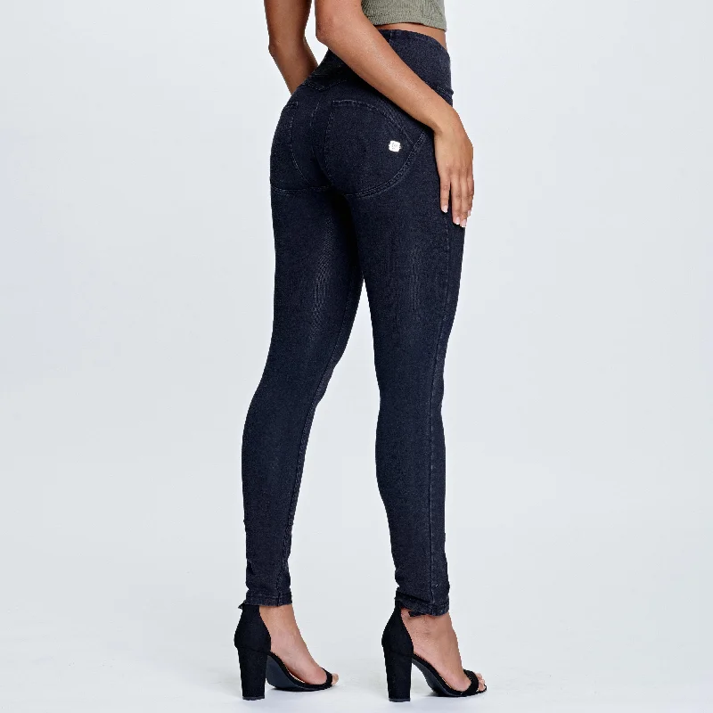 WR.UP® Denim - High Waisted - Full Length - Black + Black Stitching