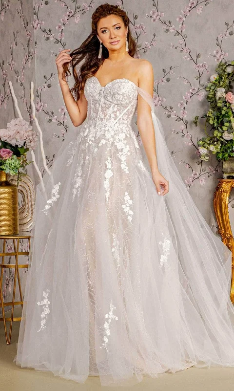 GLS by Gloria Bridal GL3428 - Floral Glitters Wedding Dress