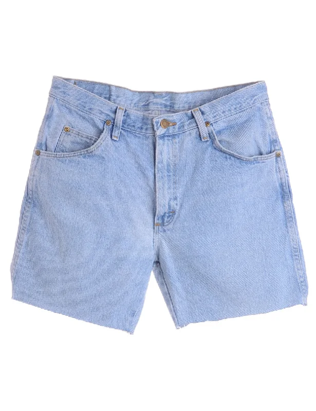 Label Denim Cut Off Shorts