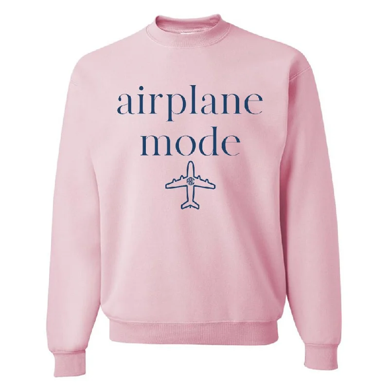 Monogrammed 'Airplane Mode' Crewneck Sweatshirt