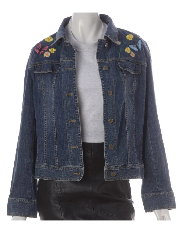 Label Eden Embroidered Denim Jacket