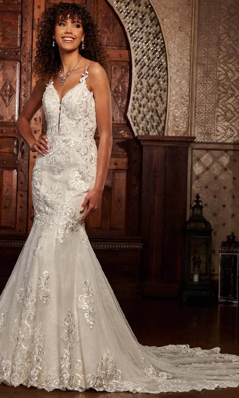 Rachel Allan RB3172 - Applique Sleeveless Bridal Gown