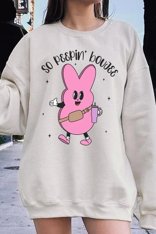 Peepin Tumbler Bunny Graphic Fleece Sweatshirts