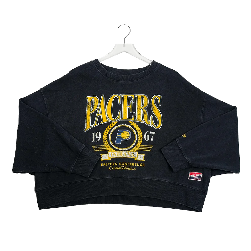 Women's Indiana Pacers Distressed Crewneck Sweatshirt In Navy by New Era