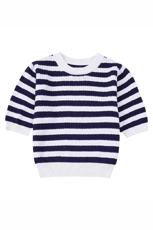 'Loren' Stripe Knitted Sweater Top