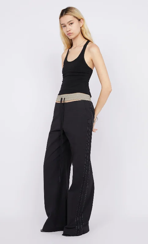 LEO CONTRAST PANT - BLACK/TAUPE