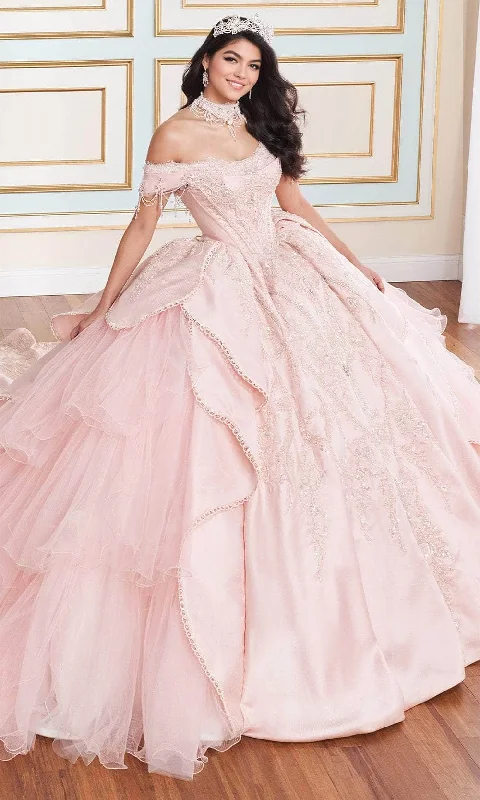 Princesa by Ariana Vara PR70102 - Embellished Off-Shoulder Ball Gown