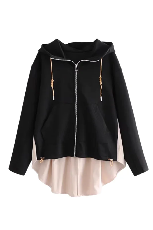 'Liza' Hooded Full-Zip Sweater