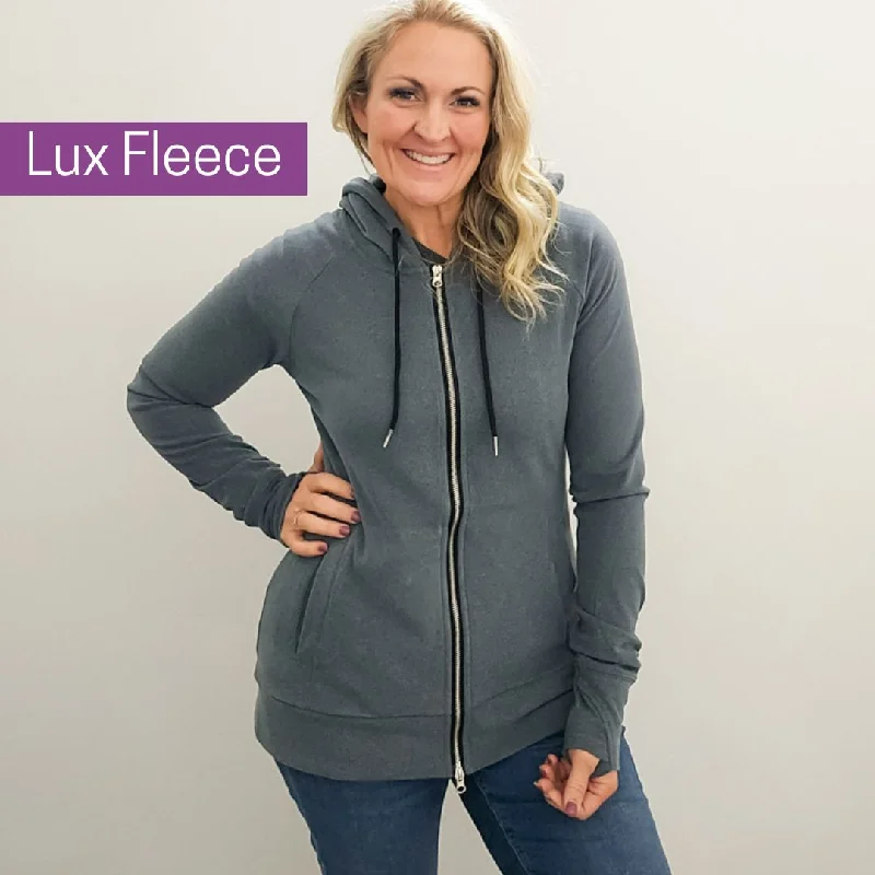 Lux Grey Fleece Full Zip