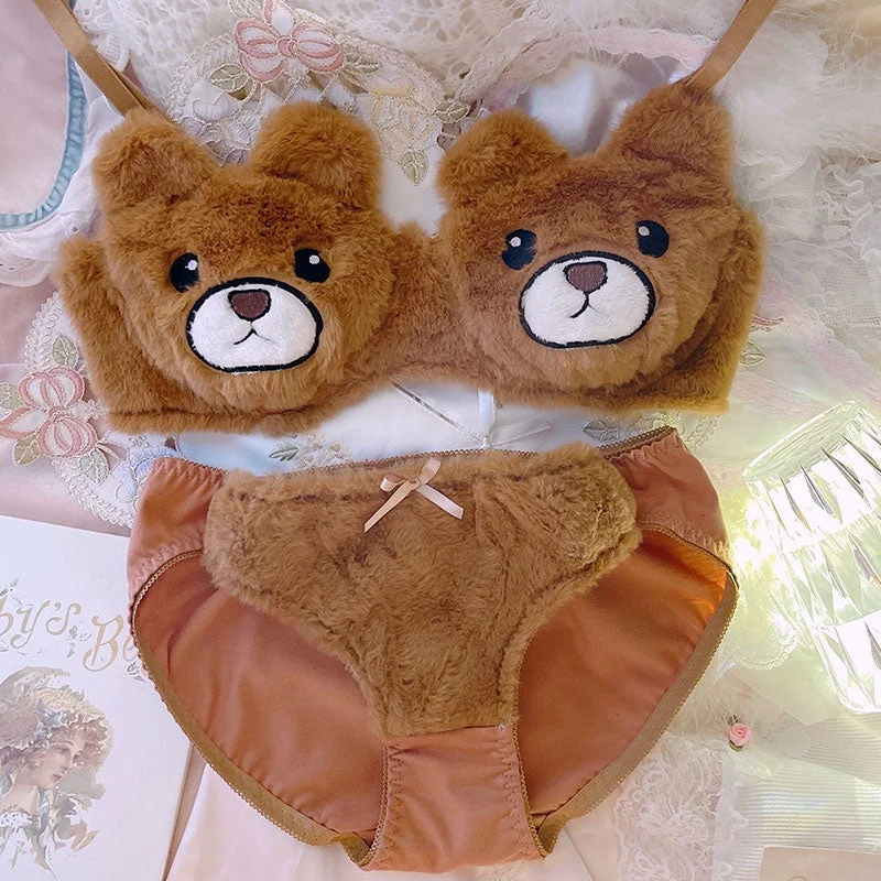 Fuzzy Teddy Lingerie Set