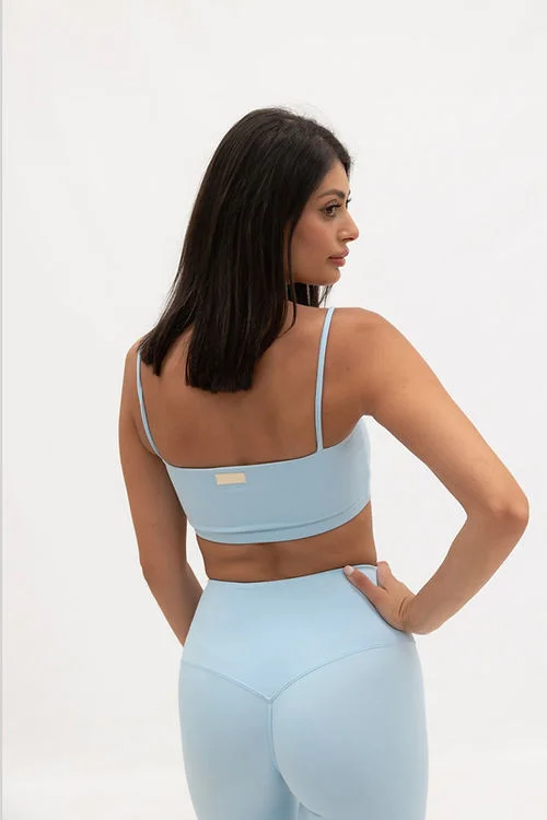 Zara Smooth Crop Top - Sky Blue