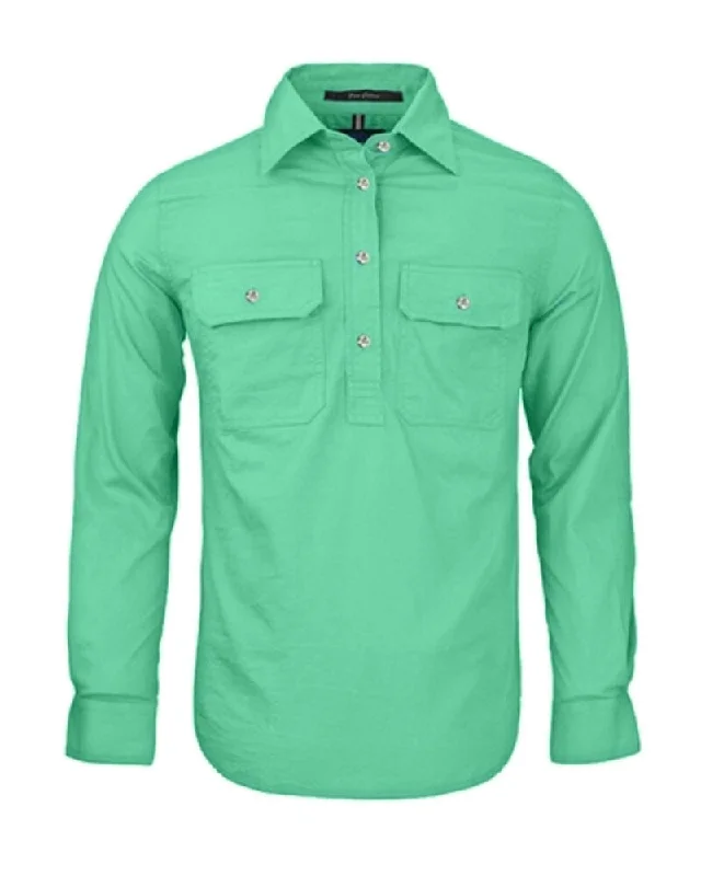 Ladies Closed Front Shirt LS - Mint