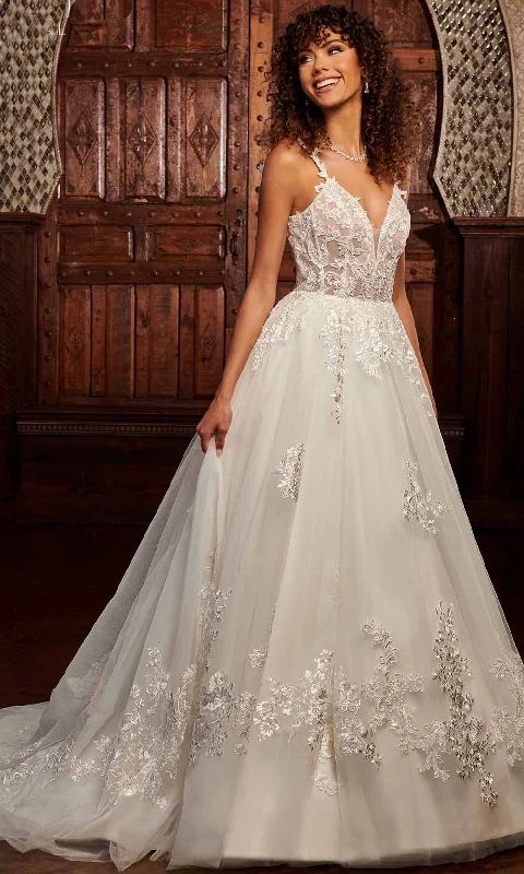 Rachel Allan RB3166 - Sleeveless Lace Applique Bridal Gown