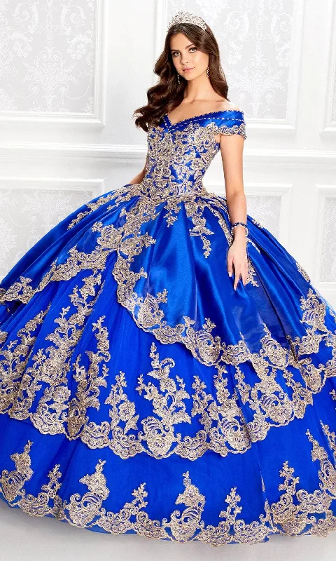 Princesa by Ariana Vara PR22029 - Off-Shoulder Brushed Satin Ball Gown