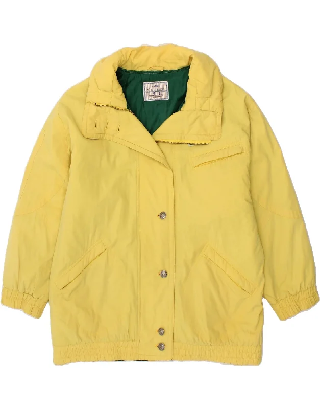 VINTAGE Womens Windbreaker Coat UK 22 3XL Yellow Polyester