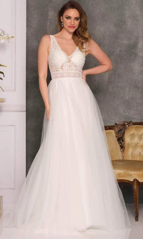 Dave & Johnny Bridal A10461 - Laced Waistband Bridal Gown