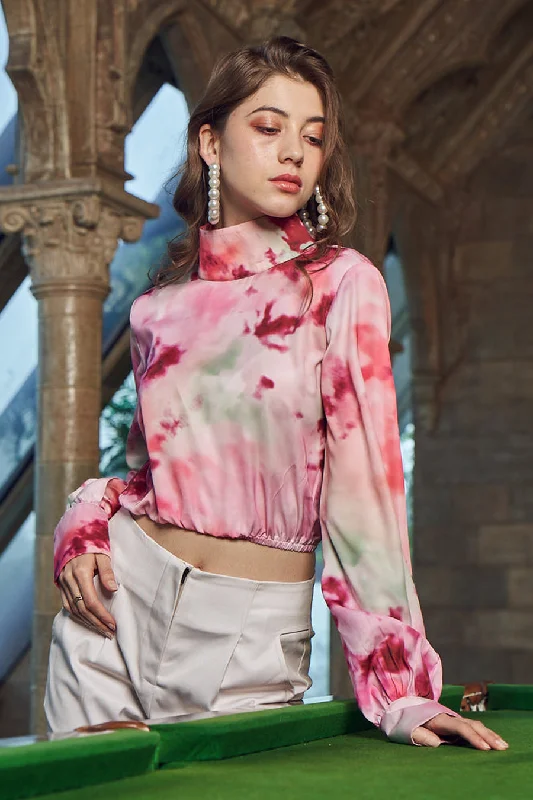 Tie & Dye Pullover Elasticated Crop Top