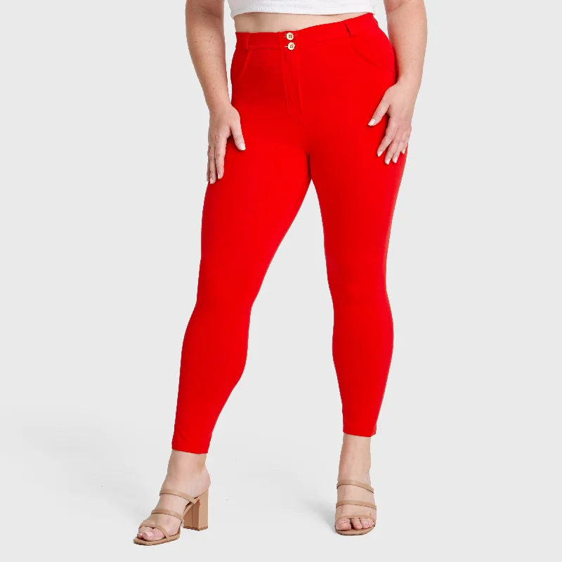 WR.UP® Curvy Fashion - High Waisted - Full Length - Red