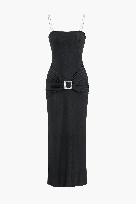 Rhinestone Slip Maxi Dress