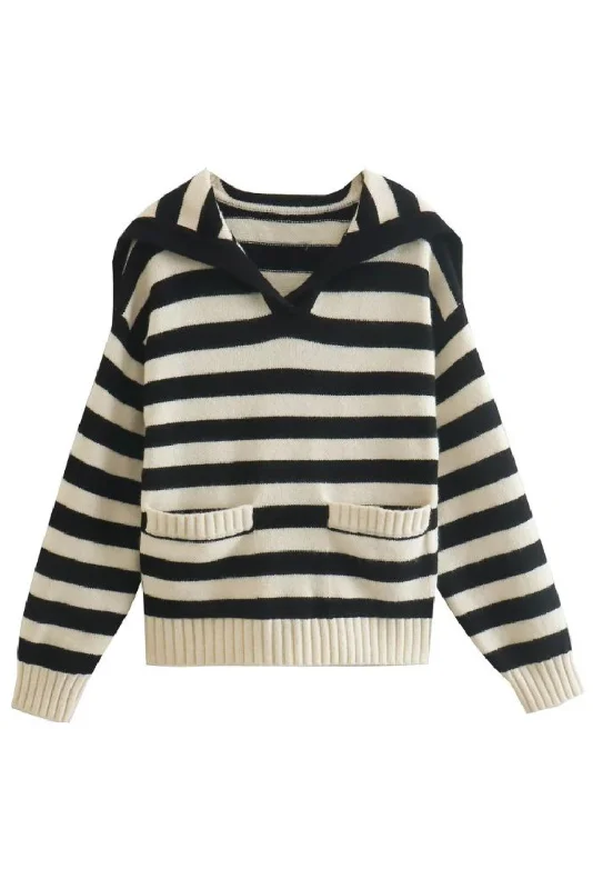 'Victoria' Striped Knit Sweater