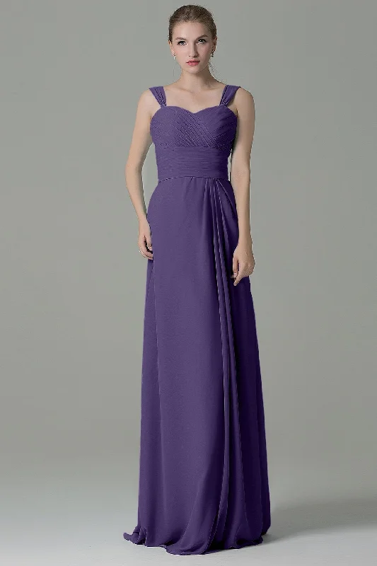 Sheath Floor Length Chiffon Bridesmaid Dress COZF1500D