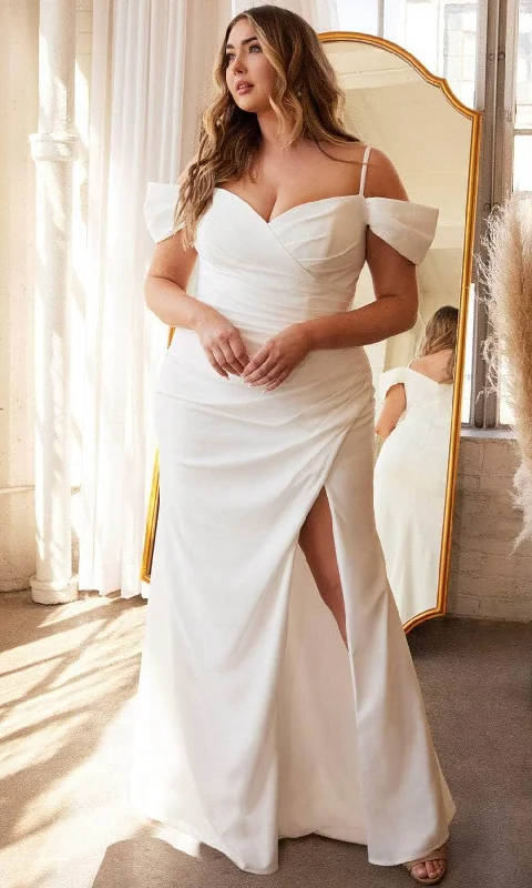 Ladivine KV1057WC - Off Shoulder Crepe Bridal Gown