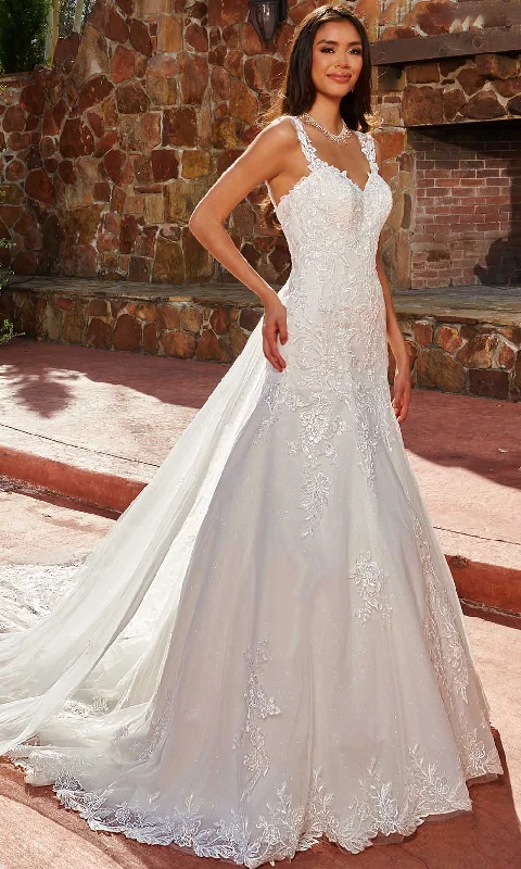 Rachel Allan M825 - Applique-Ornate Trumpet Bridal Gown