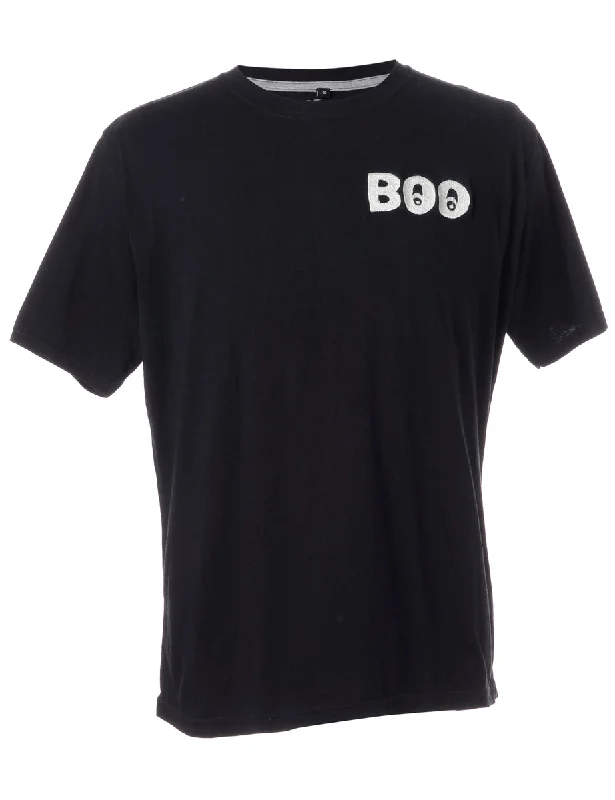 Label Embroidered Boo T-Shirt