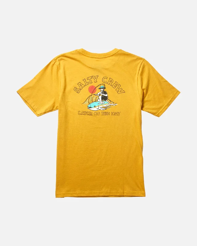 Catch Of The Day  S/S Tee Kids - Mustard