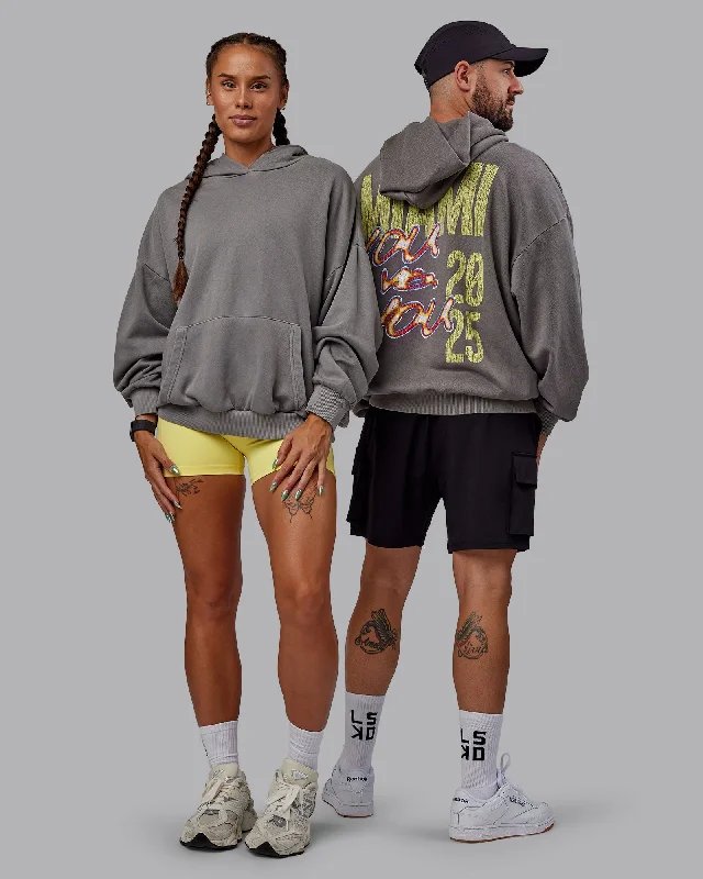 Unisex Miami 25 Washed Hoodie Oversize - Storm Front