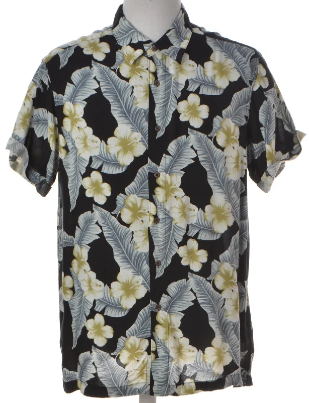 Label Floral Print Hawaiian Shirt