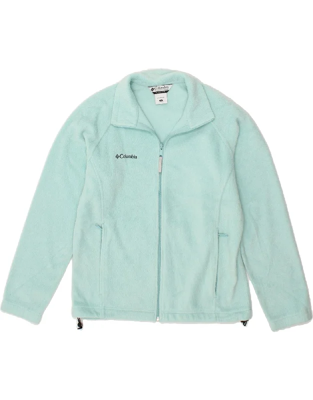 COLUMBIA Womens Fleece Jacket UK 16 Large Turquoise Polyester