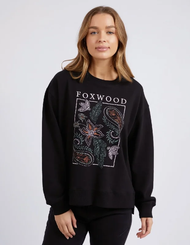 Foxwood Paisley Crew Black