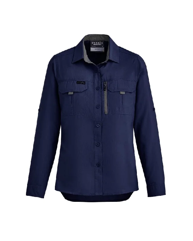 Womens Outdoor Long Sleeve Shirt - Navy