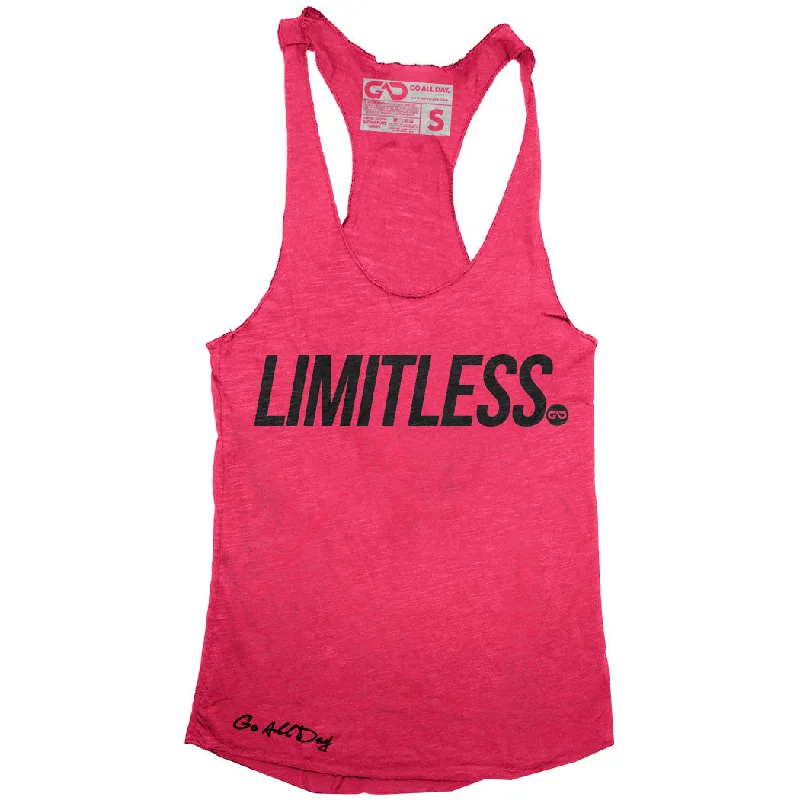 GO ALL DAY "LIMITLESS" TriBlend Racerback Tank (Shocking Pink)